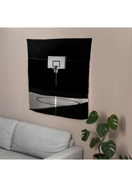 Adanmışlık Basketbol Duvar Örtüsü - Pamuk Sırt, Polyester Ön - Canlı Renkler, Yatak Odası,