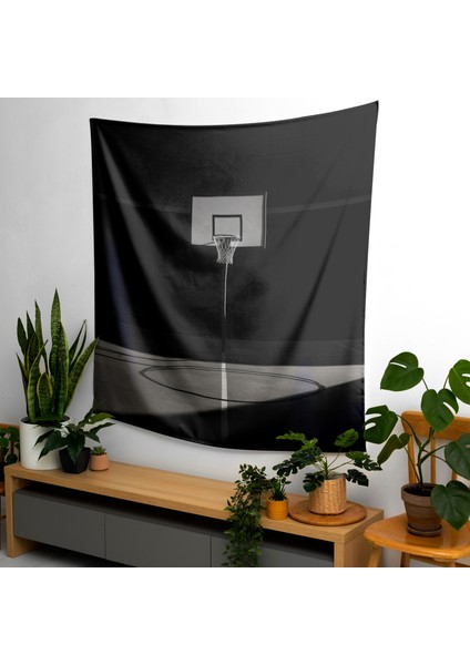 Adanmışlık Basketbol Duvar Örtüsü - Pamuk Sırt, Polyester Ön - Canlı Renkler, Yatak Odası,
