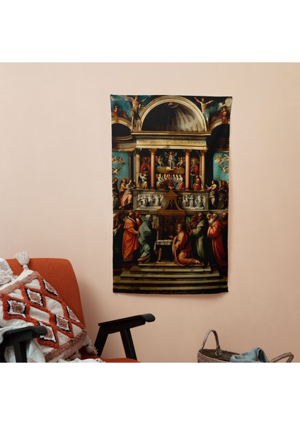 Raffaello Sanzio Modern Duvar Örtüsünden Esinlendi | Canlı Renkler | Sertifikalı | Ranforce