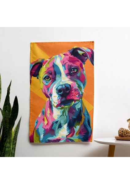 Popart Tarzı Duvar Örtüsü - Pamuk Sırt, Polyester Ön - Canlı Renkler, Süblimasyon Baskı