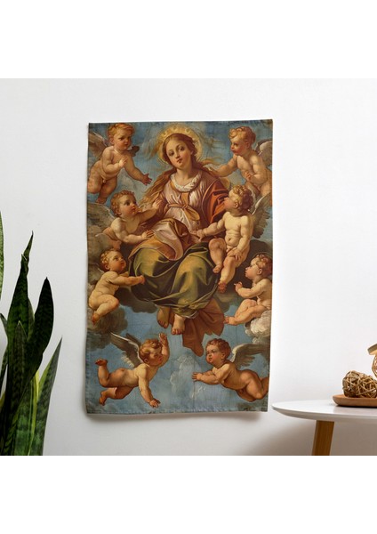 Raffaello Sanzio Modern Duvar Sanatı Örtü - Canlı Ranforce Kumaş, Süblimasyon Baskı