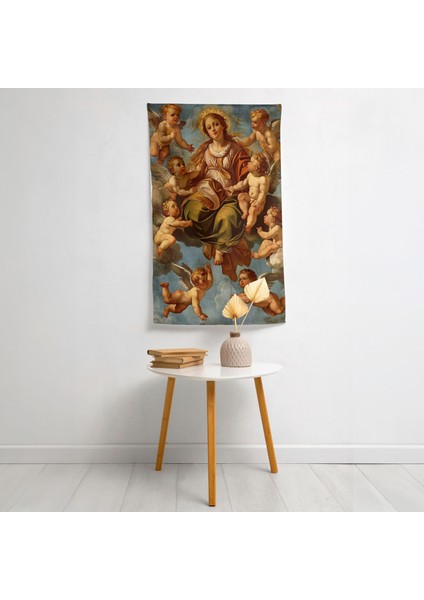 Raffaello Sanzio Modern Duvar Sanatı Örtü - Canlı Ranforce Kumaş, Süblimasyon Baskı