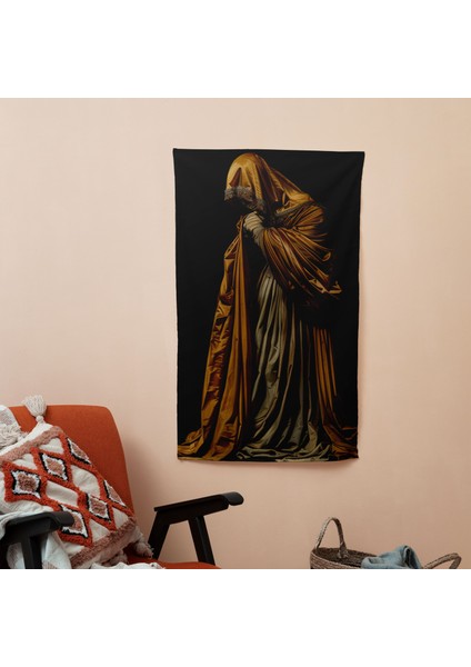 Modern Sanat Maniyerizmi Tiyatro Perdelik Duvar Örtüsü - Süblimasyon Baskılı Canlı Ranforce modelleri
