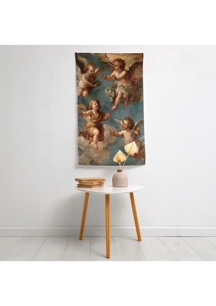 Heavenly Angels Kumaş Duvar Örtüsü - Pamuk Sırtlı, Ranforce Kumaş, Süblimasyon Baskı