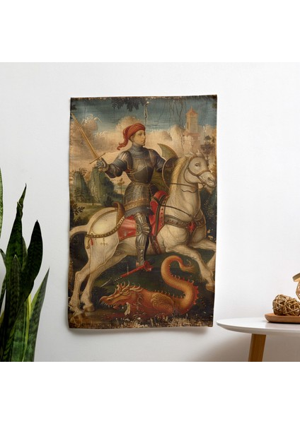 Raffaello Sanzio'dan Esinlenen Modern Sanat Duvar Örtüsü - Canlı Renkler, Süblimasyon Baskı