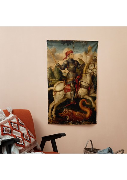 Raffaello Sanzio'dan Esinlenen Modern Sanat Duvar Örtüsü - Canlı Renkler, Süblimasyon Baskı