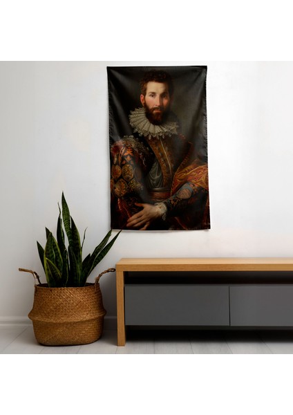 Raffaello Sanzio Modern Sanat Lı Duvar Örtüsü - Canlı Renkler, Ranforce Kumaş, Yatak Odası,