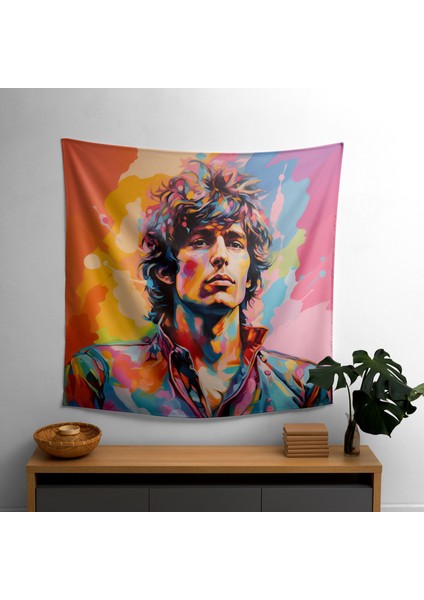 Rüya Gibi Pop Art Duvar Örtüsü - Canlı Renkler, Pamuk Sırtlı, Süblimasyon Baskı - Modern