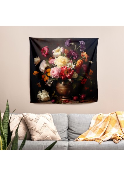 Klasik Yağlıboyadan Ilham Alan Duvar Örtüsü - Pamuk Sırt, Polyester Ön, Ranforce Kumaş, modelleri