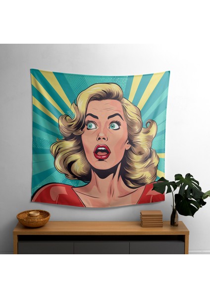 Süper Kahraman Komik Duvar Örtüsü - Canlı Pamuk/polyester Kumaş Sanat Örtüsü