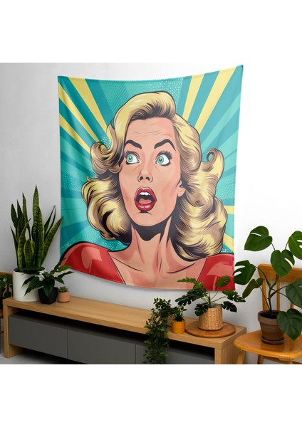 Süper Kahraman Komik Duvar Örtüsü - Canlı Pamuk/polyester Kumaş Sanat Örtüsü