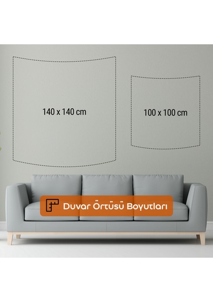 Bohemian Vibes Duvar Örtüsü - Pamuk Arka, Canlı Polyester Ön - Ranforce Kumaş - Süblimasyon