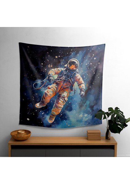 Stellar Serenity Duvar Örtüsü - Pamuk Sırt, Polyester Ön, Ranforce Kumaş - Canlı Renkler