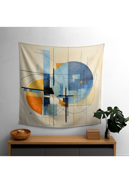 Göksel Simetri Duvar Örtüsü - Pamuk Sırt, Polyester Ön, Ranforce Kumaş - Canlı Renkler,