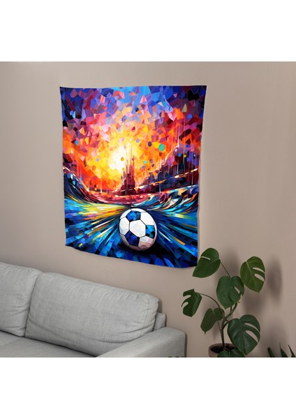 Futbol Mozaik Duvar Örtüsü - Yatak Odası, Oturma Odası ve Yurt Için Canlı Kumaş Sanatı - Hafif, modelleri