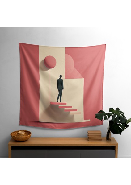 Urban Wanderlust Baskılı Kumaş Duvar Örtüsü - Şık Dekor Için Canlı Ranforce Tasarımı