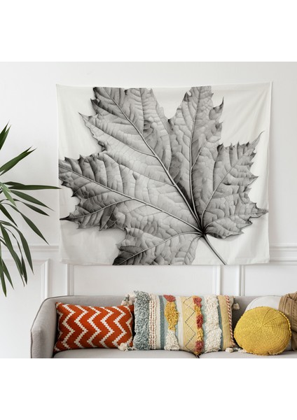 Yapraklar Duvar Sanatı Örtü - Pamuk Sırt, Polyester Ön - Canlı Renkler - Modern Dekoratif fiyatları