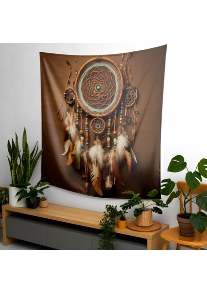 Kızılderili Dreamcatcher Duvar Örtüsü | Canlı Süblimasyon Baskı | Pamuk Sırt | Ranforce fiyatları