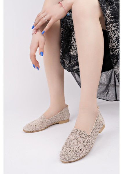 SR-300 Hasır Babet Günlük Kadın Ayakkabı Ev Babeti Ev Ayakkabısı