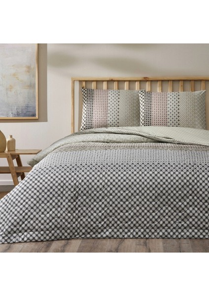 Ranforce Tek Kişilik Kapitone Nevresim Takımı Breeze Grı