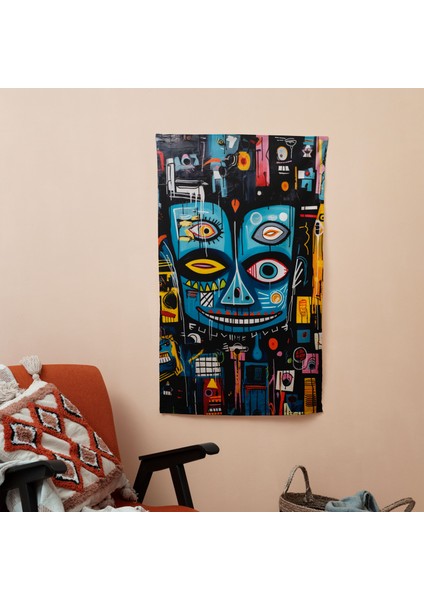 Graffiti Art Dekoratif Duvar Örtüsü - Yatak Odası, Oturma Odası ve Yurt Için Hafif Kumaş Duvar