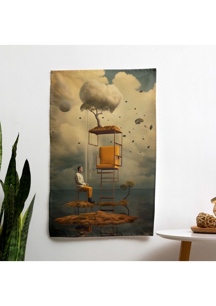 Gerçeküstü Düşler Duvar Örtüsü - Ranforce Kumaş - Canlı Renkler ve Süblimasyon Baskı