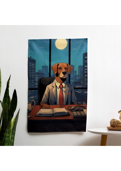 Retro Karikatür Hayvanlar Duvar Örtüsü - Pamuk Sırt, Polyester Ön - Canlı Renkler, Süblimasyon