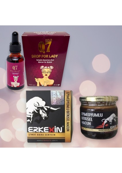 Orjinal Kexin Ballı Bıtkısel Karışım Macun 43 Gr+Gold 30 ml Kadın Damlasi