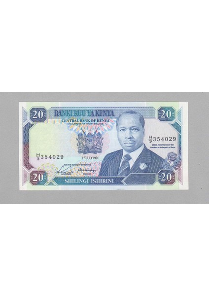 Kenya 20 Shillingi 1991 Pick # 25D – Unc