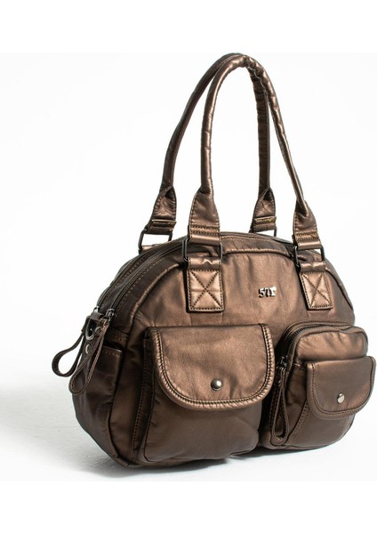 Suni Deri Omuz Çantası Bronz (Model: 571-13-10N) fırsatları