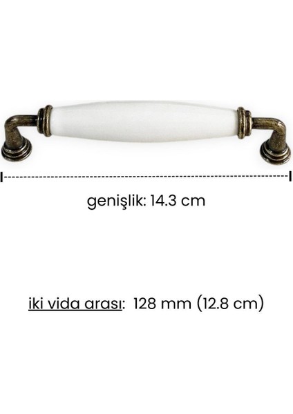 Metal-Gerçek Porselen Antik Sarı Renkli 128 mm Mobilya/dolap/vestiyer/kapak/mutfak Kulpu fırsatları