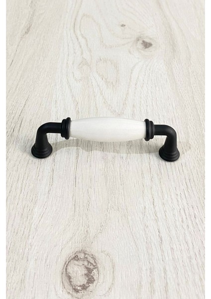 Metal-Gerçek Porselen Siyah Renkli 96 mm Mobilya/dolap/vestiyer/kapak/mutfak Kulpu