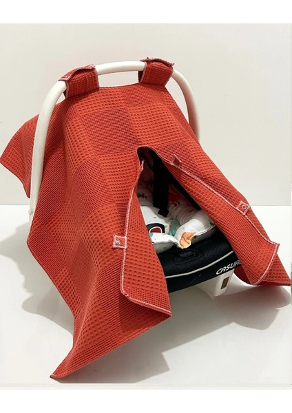 %100 Pamuk Petek Pike Puset Örtüsü ve Puset Minderi