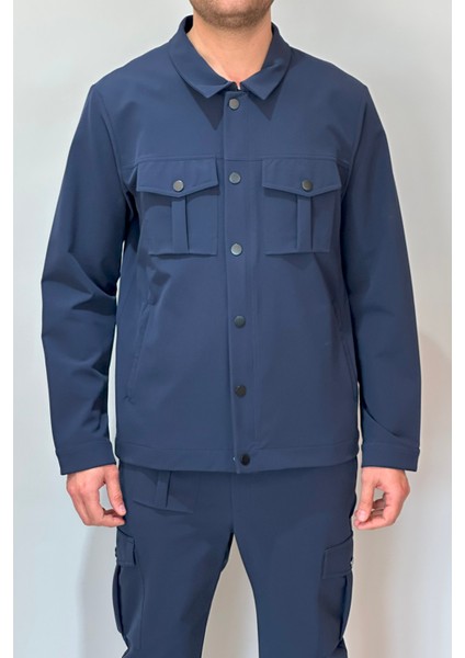 Erkek Modern Fermuarlı Üst 24720 Lacivert