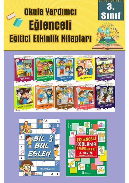 3.sınıflar Için Okumayı Sevdiren 10 Lu Hikaye Seti -Bil Bul Eğlen-Kodlama 5 (Okulda Evde Tatilde)