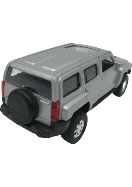 Oyuncak 1:38 Metal Çek Bırak Araba Hummer H2 43629D Gri modelleri