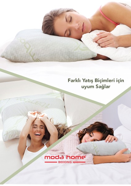 2 Adet Bamboo Serisi Kılıflı Fermuarlı Yıkanabilir Antialerjik Yastık 50 x 70 cm 1000 gr fırsatları