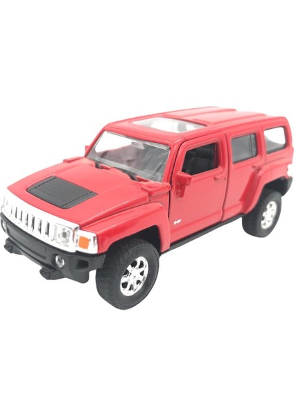 Oyuncak 1:38 Metal Çek Bırak Araba Hummer H2 43629D Kırmızı