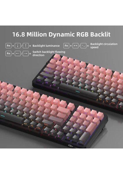 Magegee LIGHT100 Hot-Swappable Kablosuz Win/mac Uyumlu Custom Klavye Hall Effect