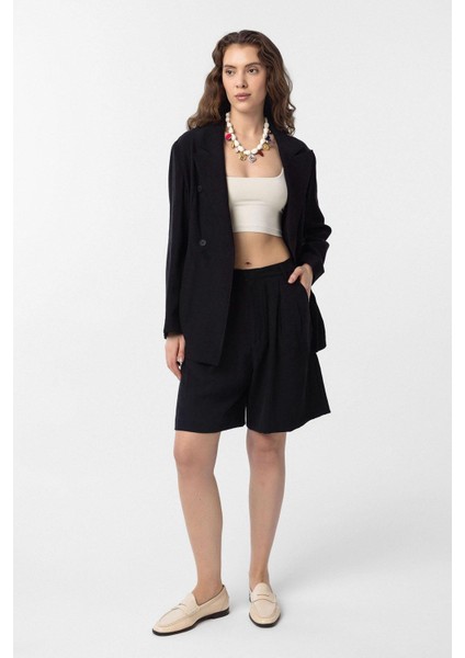 Siyah Kruvaze Kadın Blazer Ceket fiyatları