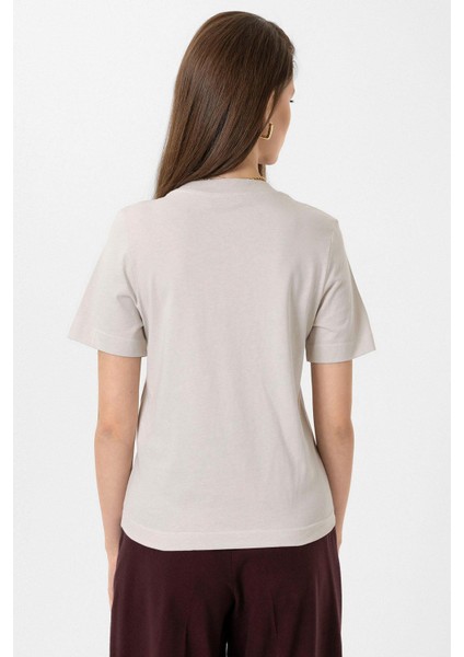 Taş Kadın Bisiklet Yaka Basic T-Shirt indirimleri