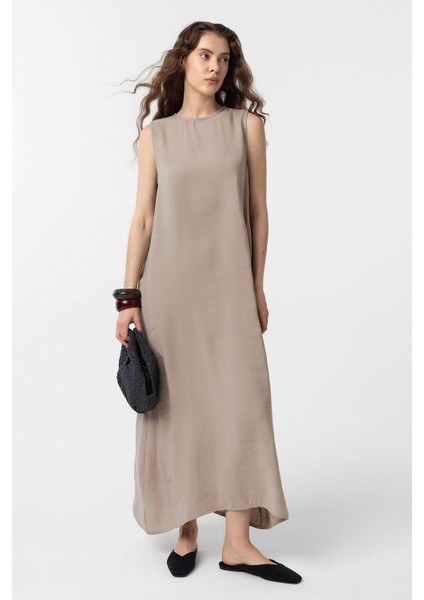 Bej Modal Midi Kadın Elbise fiyatları