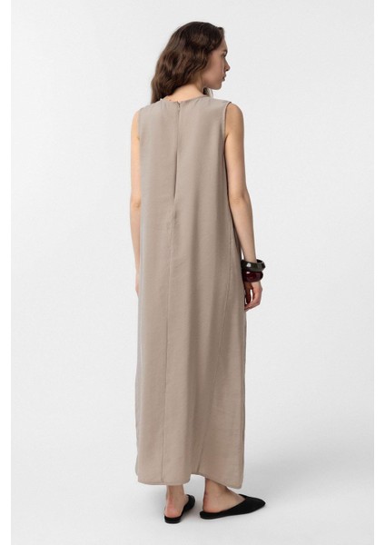 Bej Modal Midi Kadın Elbise indirimleri