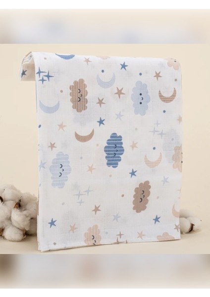 %100 Pamuk Müslin Bezi Battaniyesi Bebek Battaniyesi Örtü