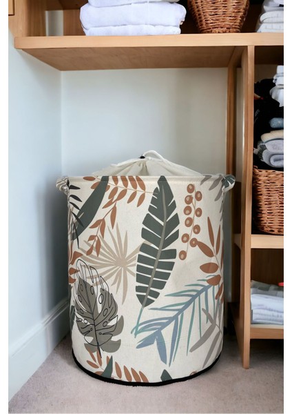 Yaprak Desenli Katlanır Kirli Çamaşır Dolap Içi Çocuk Odası Oyuncak Düzenleyici Saklama Sepeti 37X4 modelleri