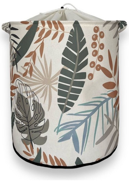 Yaprak Desenli Katlanır Kirli Çamaşır Dolap Içi Çocuk Odası Oyuncak Düzenleyici Saklama Sepeti 37X4 indirimleri