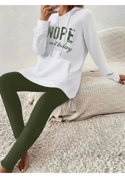 my Kadın Uzun Kollu Kapşonlu Bağcıklı Viskon Iki Iplik Sweat