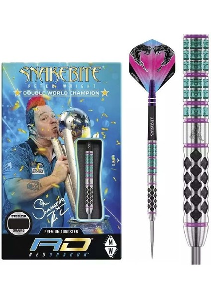 Peter Wright Snakebite Supa-Venom % 90 Tungsten Çelik Uçlu Dart Oku