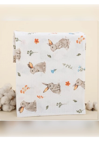 %100 Pamuk Müslin Bezi Battaniyesi Bebek Battaniyesi Örtü