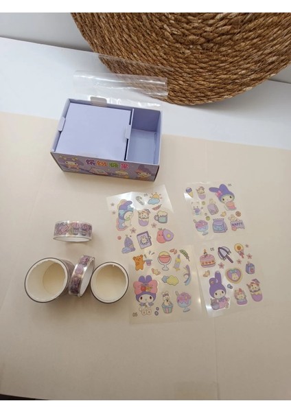 Sanrio Kawaii Mini Sticker Rulo Sticker Sayfa Sticker Kutulu Lüx Hediyelik 1 Adet fiyatları